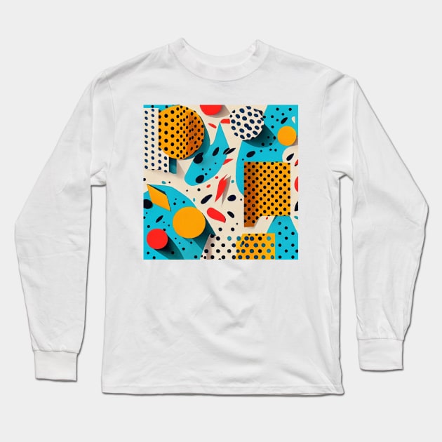 Memphis pattern 4 Long Sleeve T-Shirt by JBJart